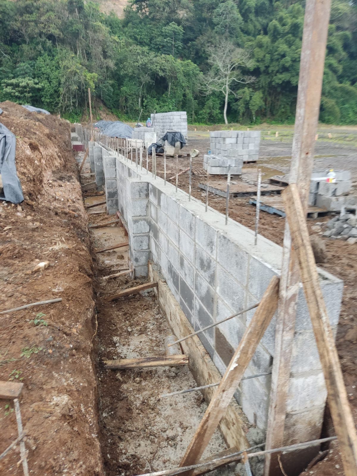 Diseño y construcción de muro de retención